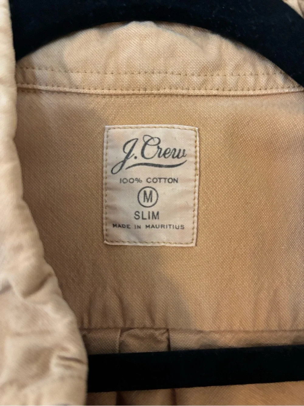 J Crew Men's Casual Button-Down Shirt in Camel Tan